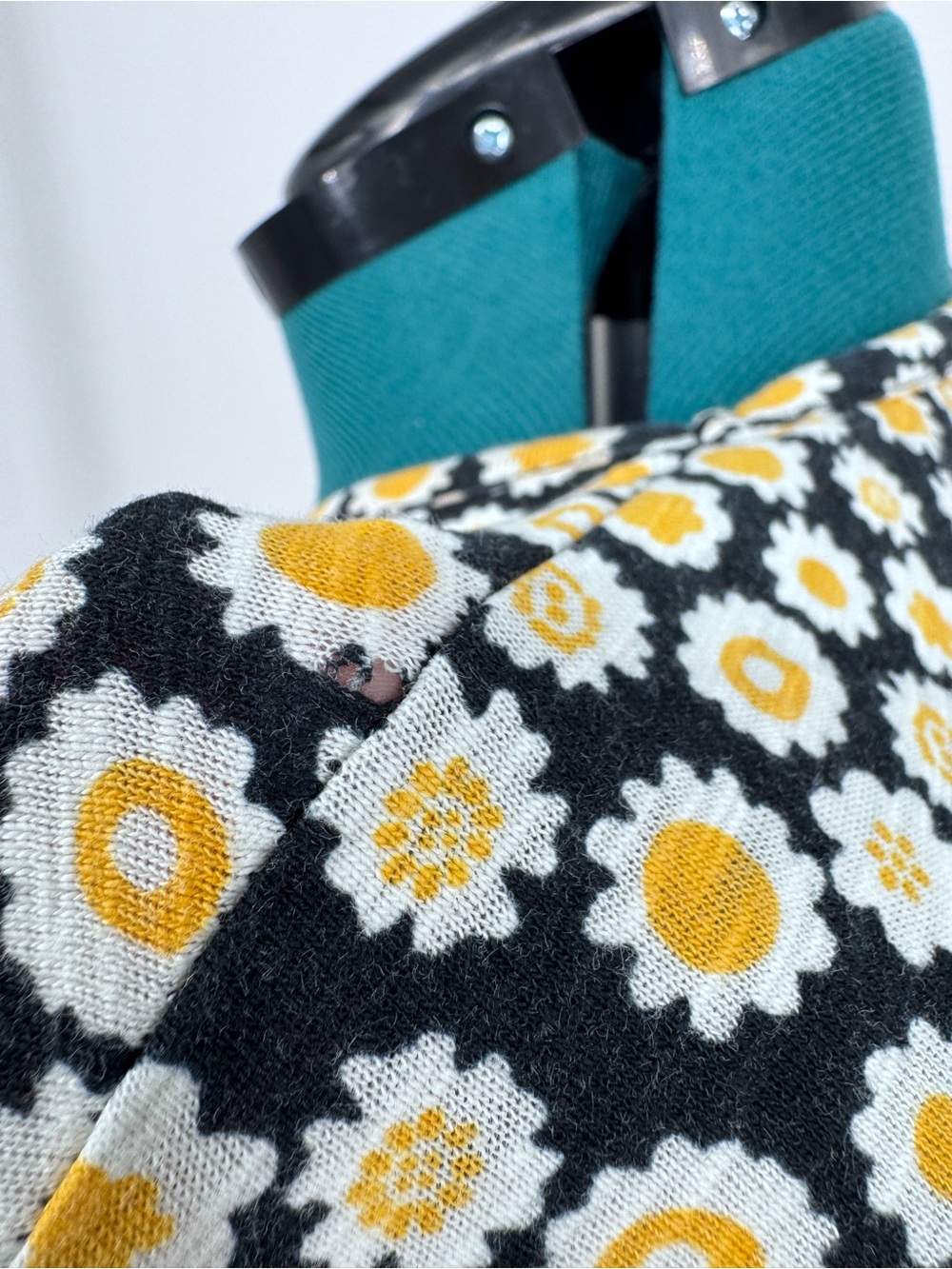 Boden Black Midi Dress with Cream Daisy Print 8 - Picture 6 of 13